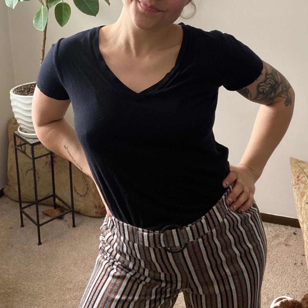 Classic Black V neck shirt